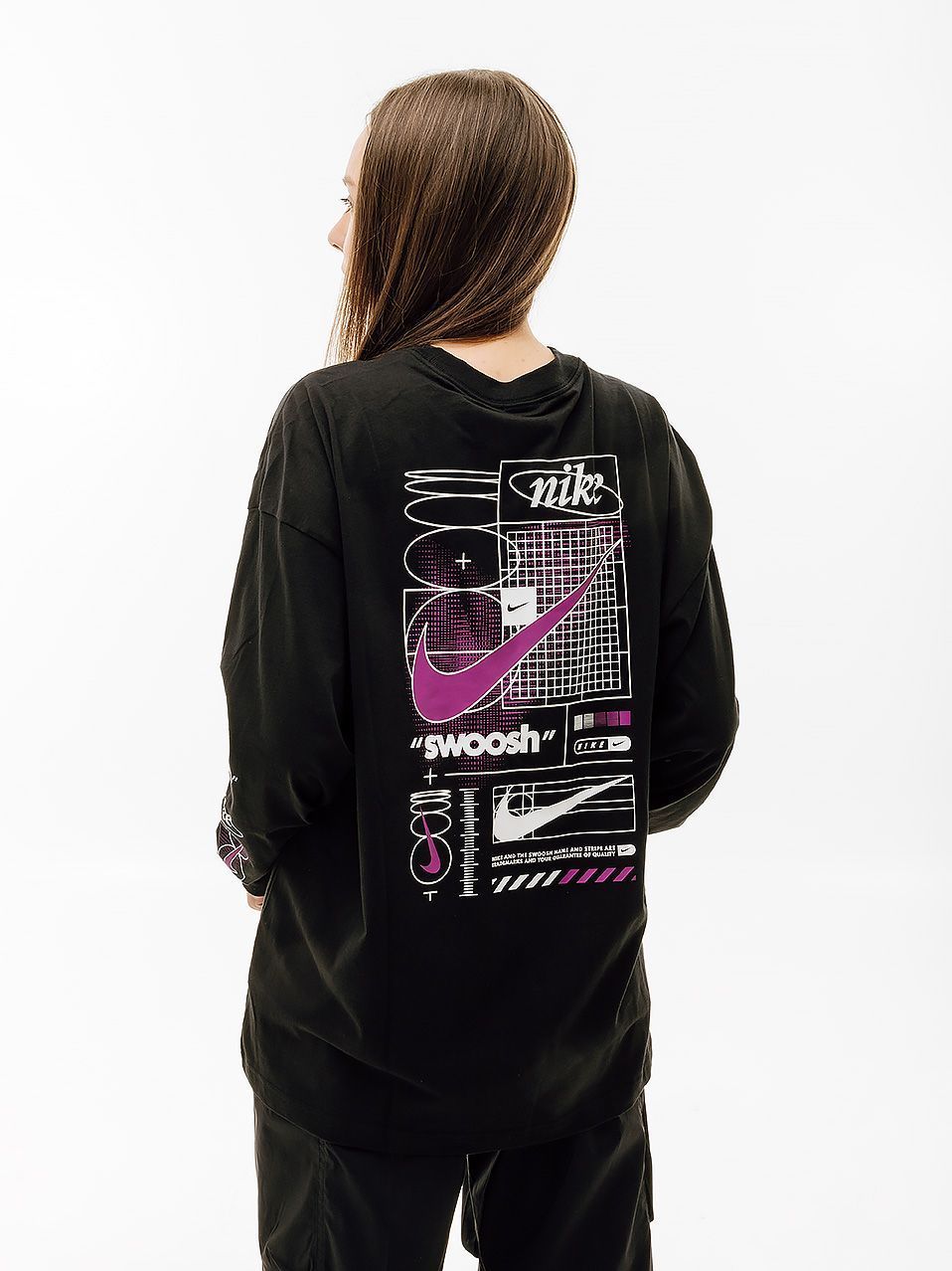Кофта Nike W LS TEE BF PRINT SW купити