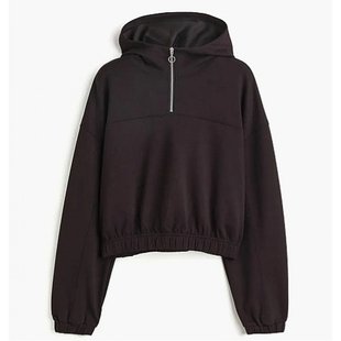 Худі H&M Zip-Top Sports Hoodie Black 1105174001 XL купити