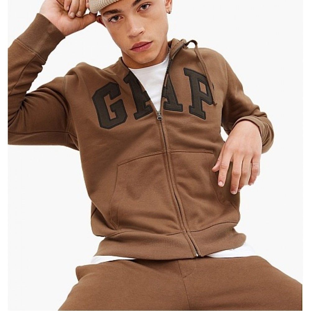 Толстовка Gap Logo Zip Hoodie Brown 546879261 S купить