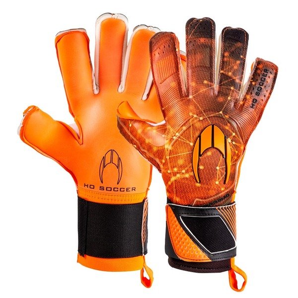 Вратарские перчатки HO Soccer Premier Supremo II Roll Negative Orange купить
