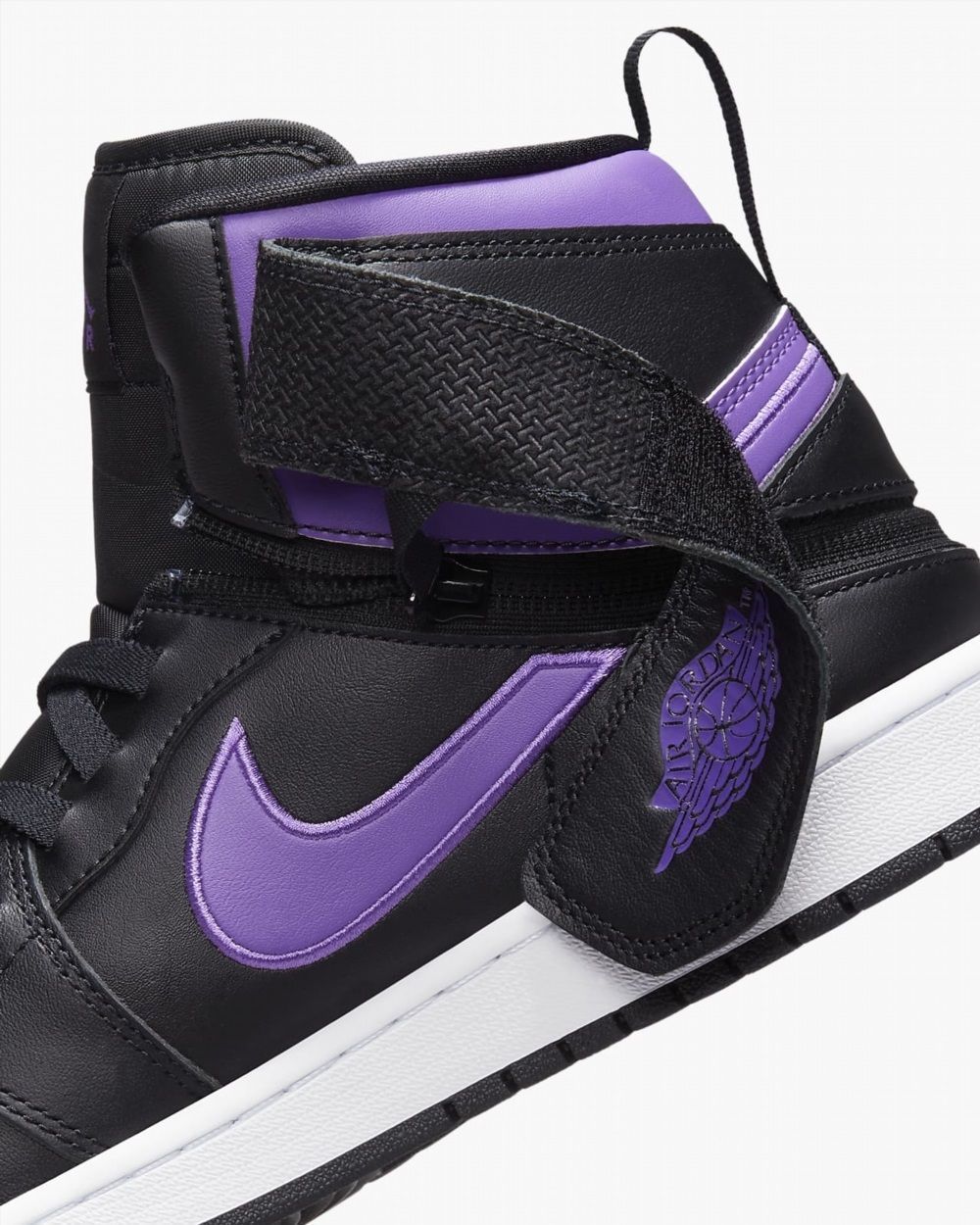 Кросівки Jordan 1 High FlyEase Black Bright Violet купити