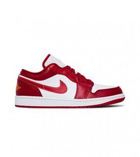 Кросівки Air Jordan 1 Low White/Red 553558-607 42.5 купить
