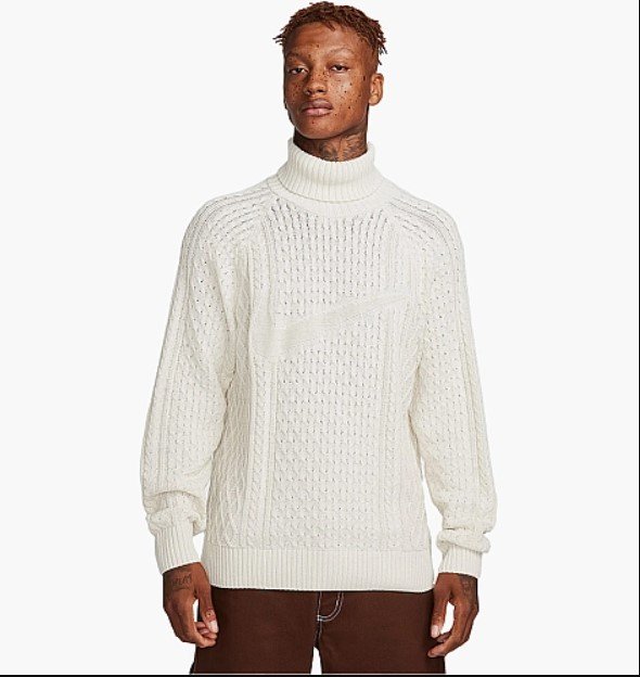 Men's Cable Knit Turtleneck Sweater купить