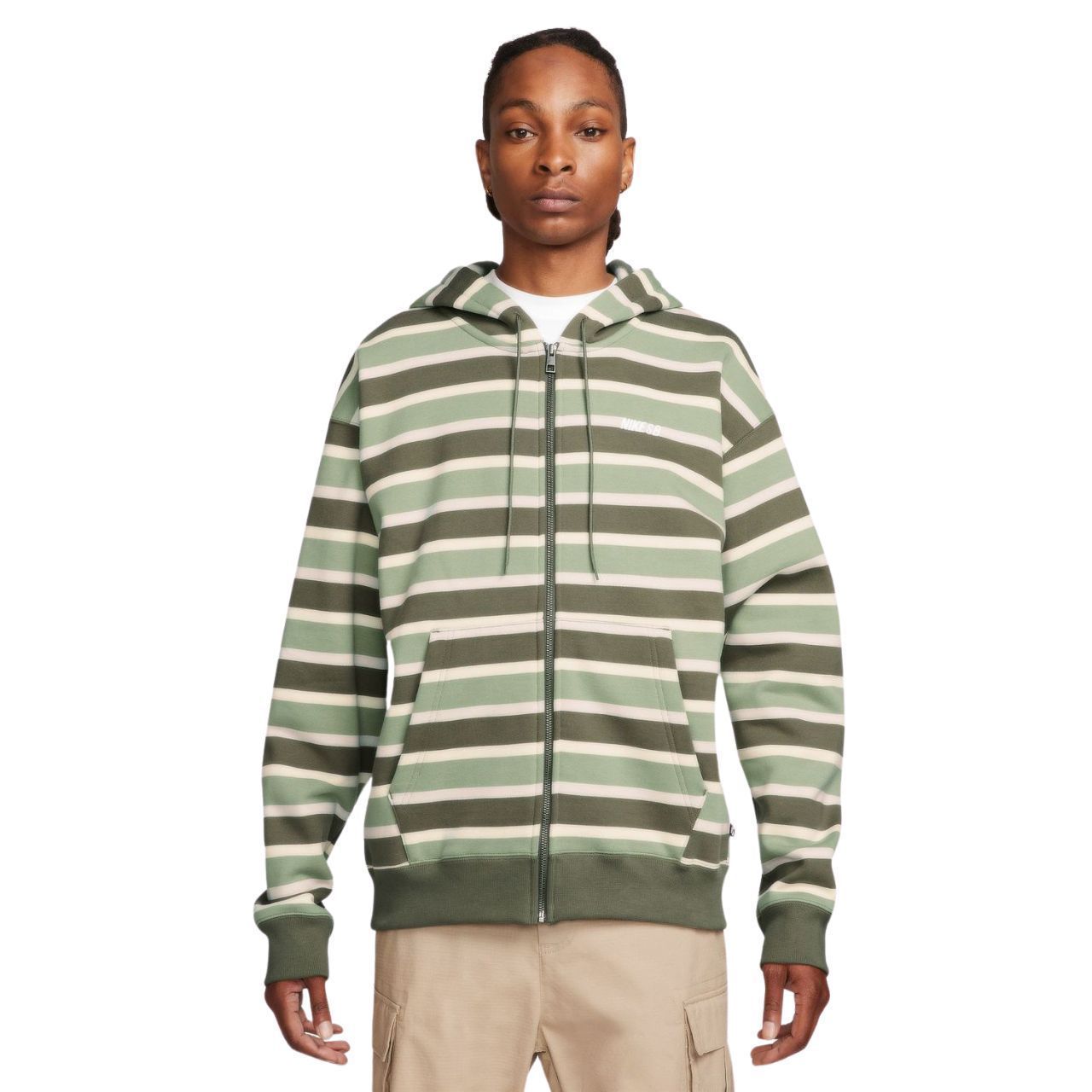 Толстовка NIKE SB FULL-ZIP FLEECE SKATE HOODIE OLIVE купити