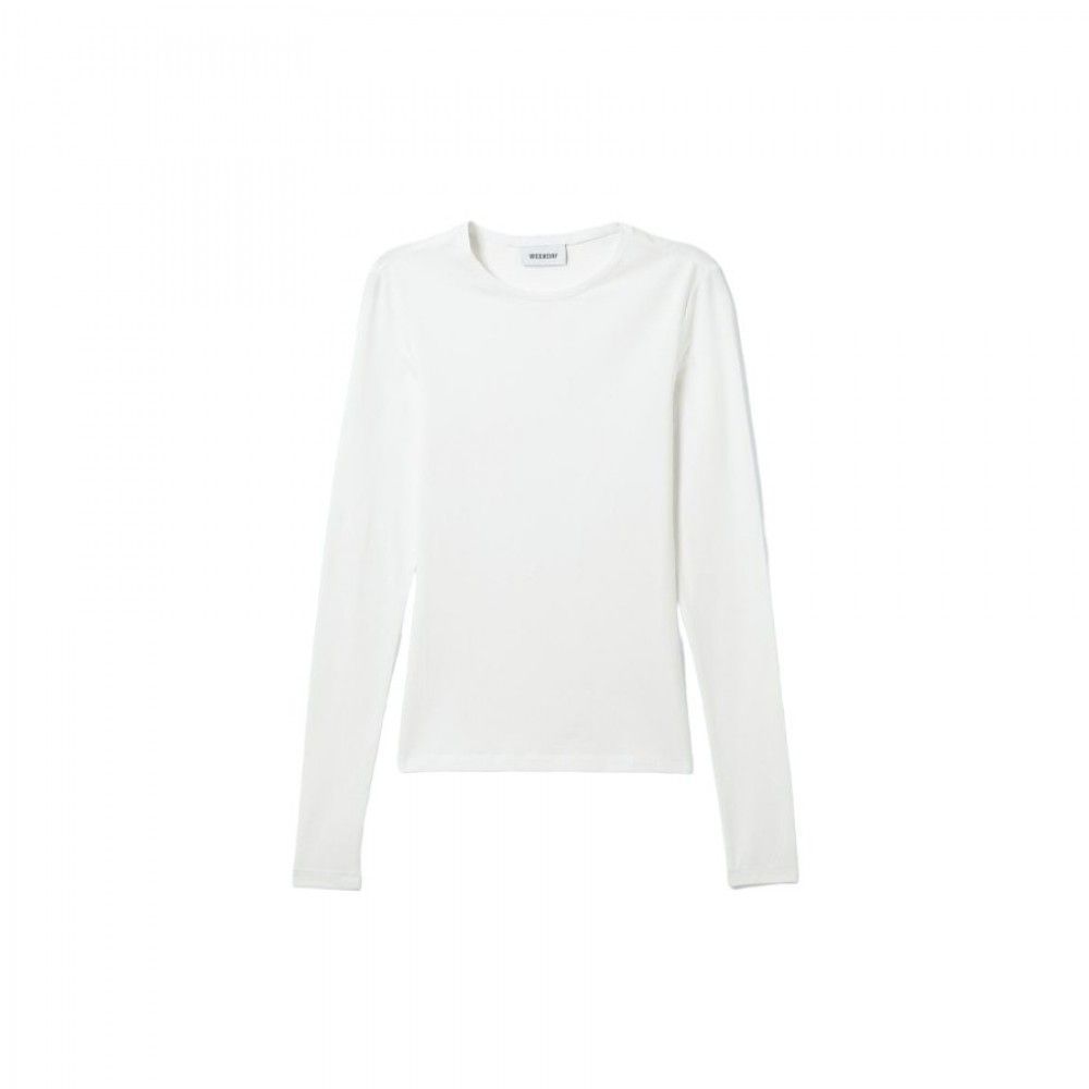 Лонгслів H&M Slim Fitted Long Sleeve White 1141162002 S купити