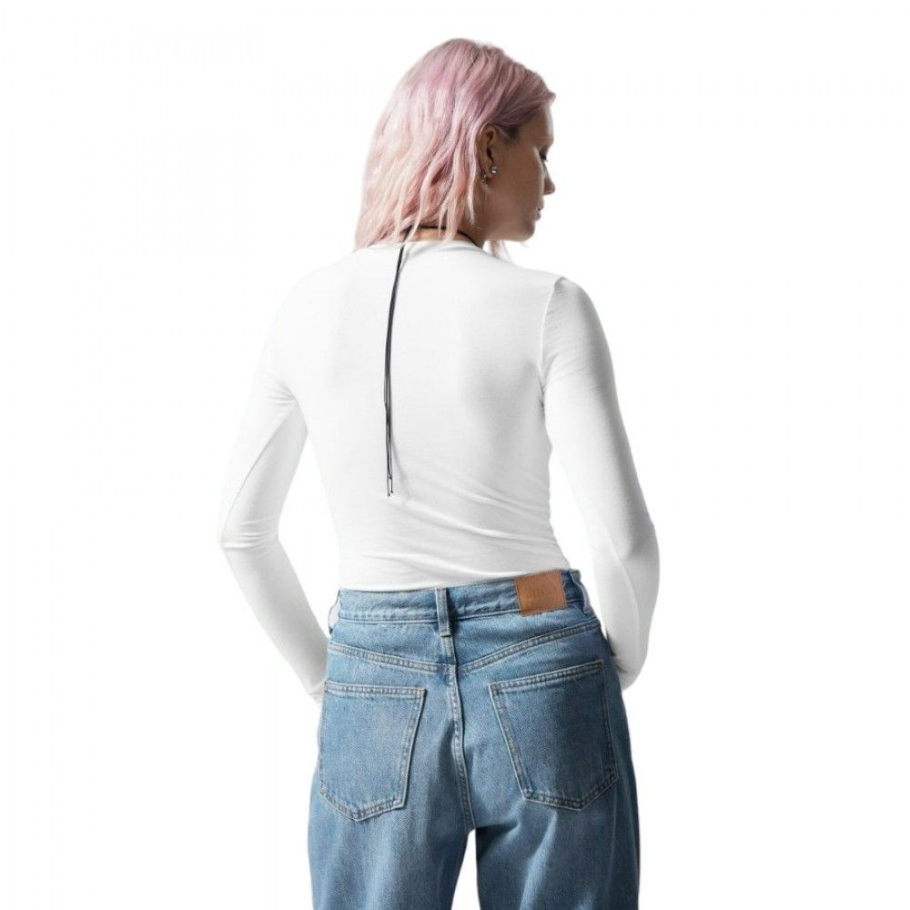 Лонгслів H&M Slim Fitted Long Sleeve White 1141162002 S купити