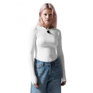Лонгслів H&M Slim Fitted Long Sleeve White 1141162002 S купити