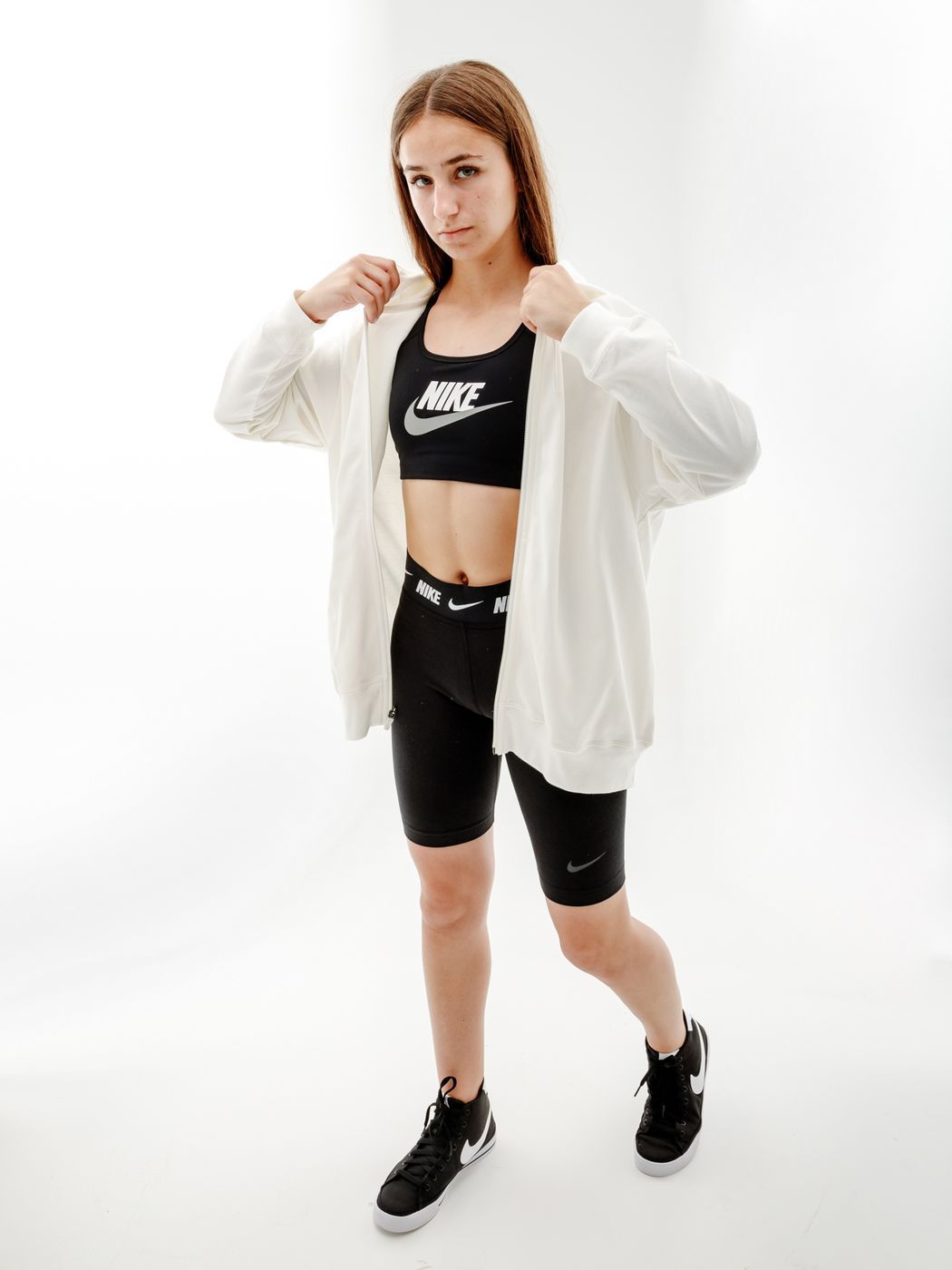 Кофта Nike W NSW JRSY OS FZ HOODIE купити
