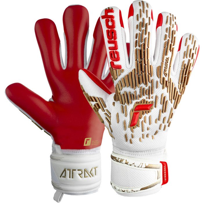 Вратарские перчатки Reusch Attrakt Freegel Silver Red White купить