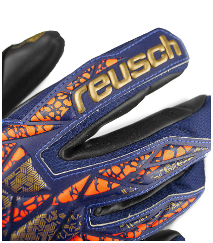 Вратарские перчатки Reusch Attrakt Gold X premium blue/gold/black купить