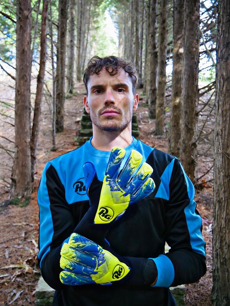 Воротарські рукавиці RG AION 2022-2023 Yellow Blue купити