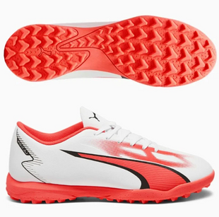 Сороконіжки Puma Ultra Play TT white-black-fire orchid, 42.5