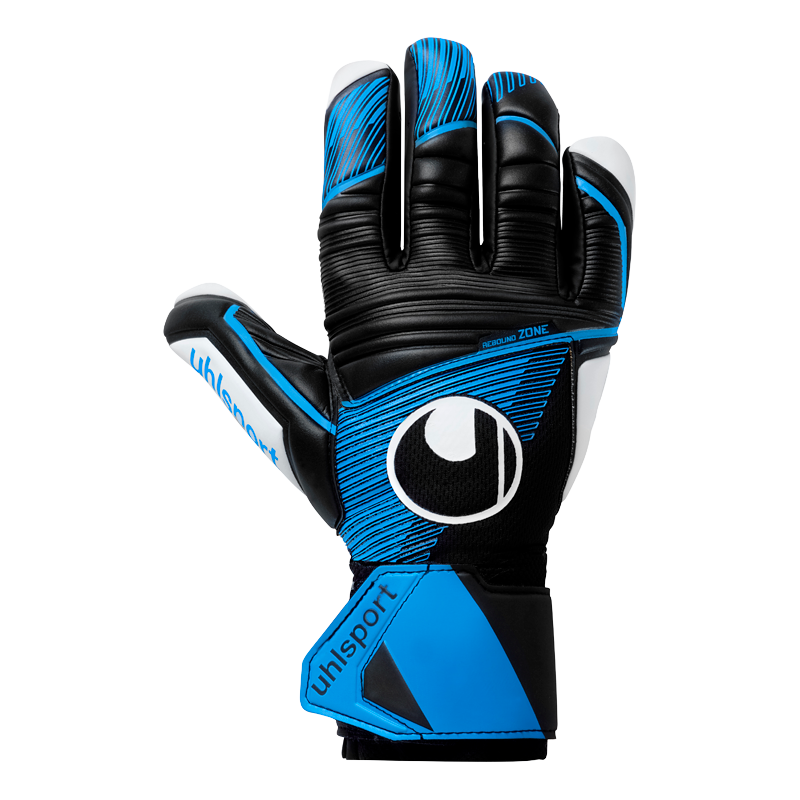 Вратарские перчатки Uhlsport Soft HN Comp black/fluo blue/white купить