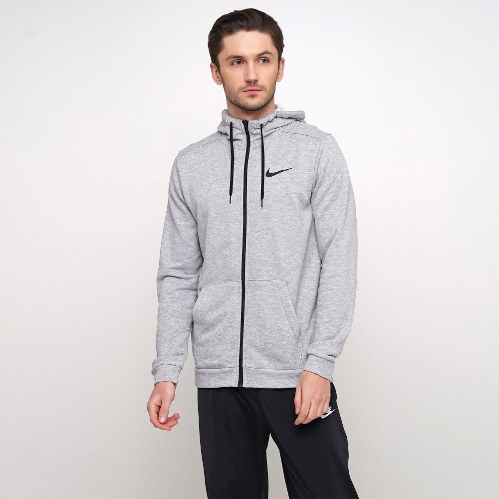 Бомбер чоловічий Nike M Dry Hoodie Fz Fleece (CJ4317-063) купити