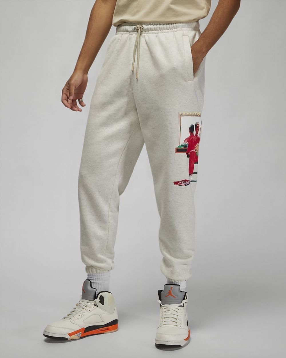Штани Air Jordan Artist Series By Jacob Rochester Fleece Pants White купити