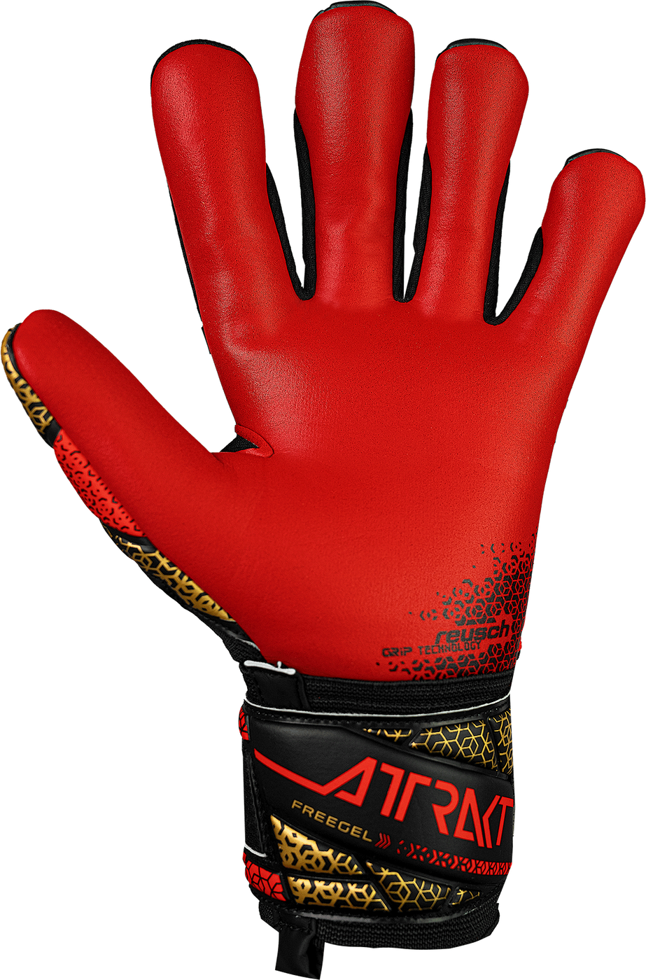 Вратарские перчатки Reusch Attrakt Freegel Silver black/gold/firy red купить